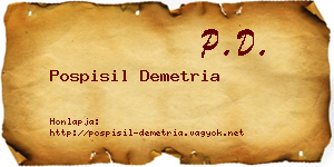 Pospisil Demetria névjegykártya